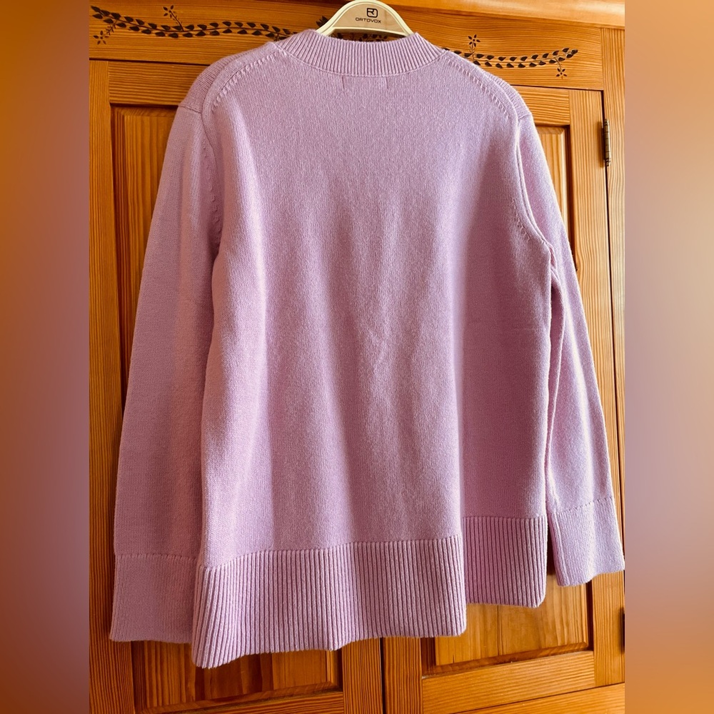Women’s BR Banana Republic super soft cotton sweater pink lavender crew neck S - Picture 4 of 6